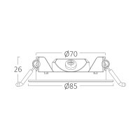 LED Panel Einbauleuchte integrierte trafo  rund 3W IP20 Ø 7,5 cm | CCT (warmweiß 3000K, neutralweiß 4200K, kaltweiß 6400K)