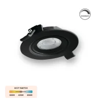 LED Einbauspot Einbaustrahler Dimmbar 7W schwarz rund...