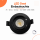 LED Einbauspot Einbaustrahler Dimmbar 7W schwarz rund IP20 schwenkbar Ø 7,0 cm (deckenausschnitt)  CCT 3000K/4000K/6500K