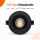 LED Einbauspot  6,5W schwarz rund IP20 Ø 7,0 cm (deckenausschnitt) CCT 3 in 1  (warmweiß 3000K, neutralweiß 4200K, kaltweiß 6500K)