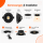 LED Einbauspot  6,5W schwarz rund IP20 Ø 7,0 cm (deckenausschnitt) CCT 3 in 1  (warmweiß 3000K, neutralweiß 4200K, kaltweiß 6500K)