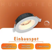 LED Einbauspot Dimmbar 6,5W weiß rund IP20 Ø...