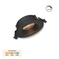 LED Einbauspot Dimmbar 6,5W schwarz rund IP20 Ø...