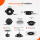 LED Einbauspot Dimmbar 6,5W schwarz rund IP20 Ø 7,0 cm (deckenausschnitt) CCT 3 in 1  (warmweiß 3000K, neutralweiß 4200K, kaltweiß 6500K)