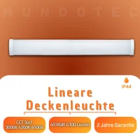 LED Lineare Deckenleuchte 40W IP40 CCT 3000K/4000K/6500K...