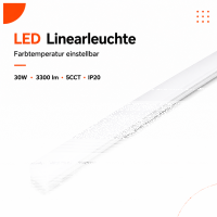 LED Linearlampe 30W - 1488mm, G5, CCT...