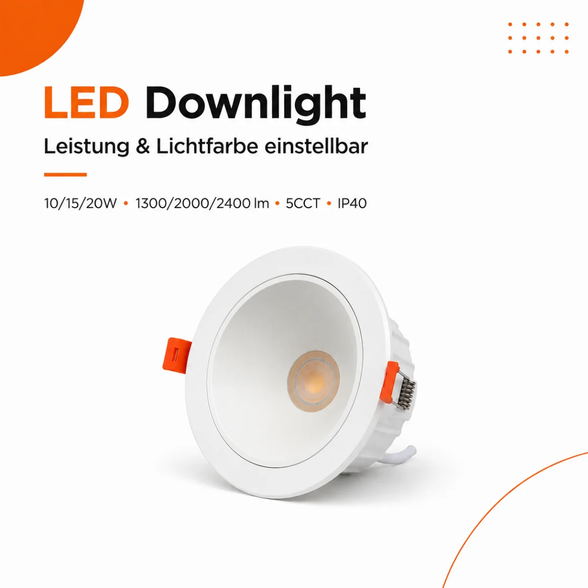 LED Einbauspot 10W-15W-20W / CCT...