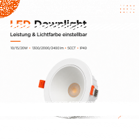 LED Einbauspot 10W-15W-20W / CCT...