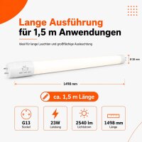 LED Tube G13 / 23 Watt / LED Röhre mit 3CCT 3000K 4200K 6500K | 150cm