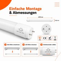LED Tube G13 / 23 Watt / LED Röhre mit 3CCT 3000K 4200K 6500K | 150cm