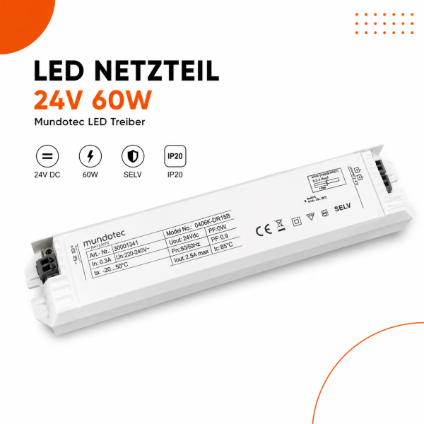 LED Netzteil 24V IP20 60W