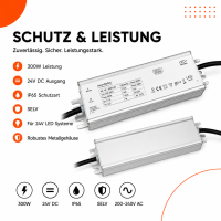 LED Netzteil 300W 24V - IP65