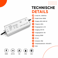 LED Netzteil 300W 24V - IP65