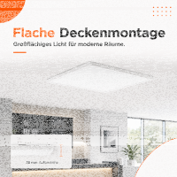 LED  Deckenaufbauleuchte 36W 620x620 CCT 3000k / 4200K / 6500K 4400lm UGR<19