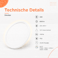 LED Aufbauleuchte Deckenleuchte Weiß rund 50W mit...