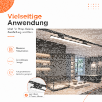 LED Linearlampe 24W Schwarz - 1188mm 4 Phasen - 5CCT 2700K/3000K/4000K/5000K/6500K