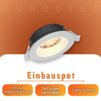 LED Einbauspot 6,5W weiß rund IP20 Ø 7,0 cm...