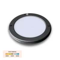 LED Aufbauleuchte Deckenleuchte rund schwarz 18 Watt IP20...