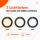LED Aufbauleuchte Deckenleuchte rund schwarz 18 Watt IP20 mit Sensor  CCT 3 in 1 (warmweiß 3000K, neutralweiß 4200K, kaltweiß 6400K)