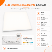 LED Deckenpanel Deckenleuchte Einbauleuchte Backlight |...