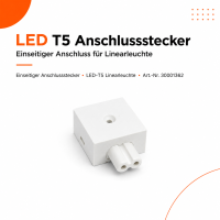 Einseitiger Anschlussstecker für LED-T5 Linearleuchte,
