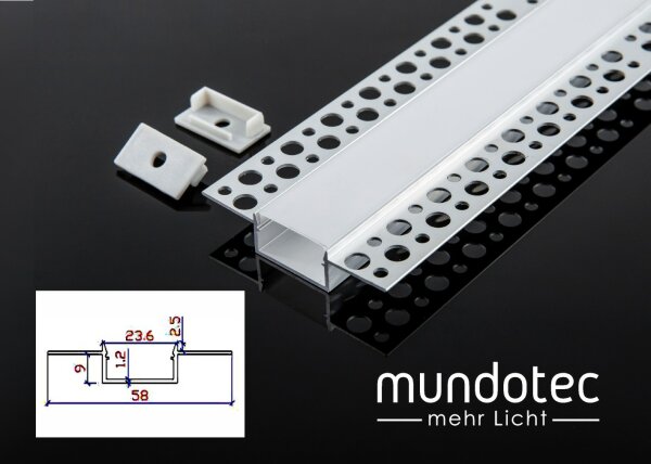 Trockenbau T-Profil 58x 23mm silber
